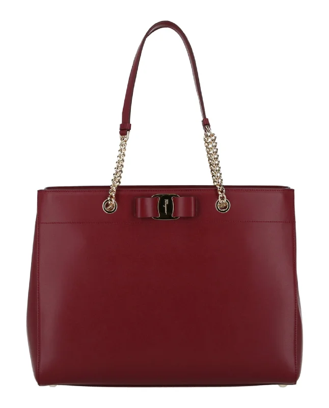 Vara Bow Smooth Leather Shoulder Bag