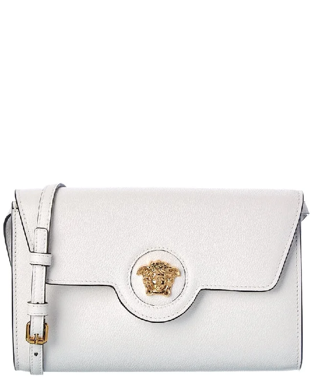 Versace La Medusa Long Leather Shoulder Bag