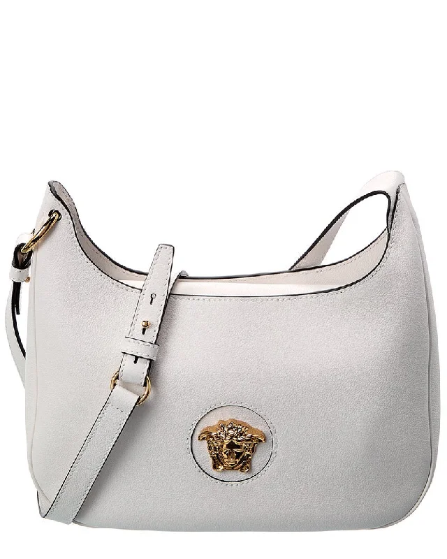 Versace La Medusa Medium Leather Hobo Bag