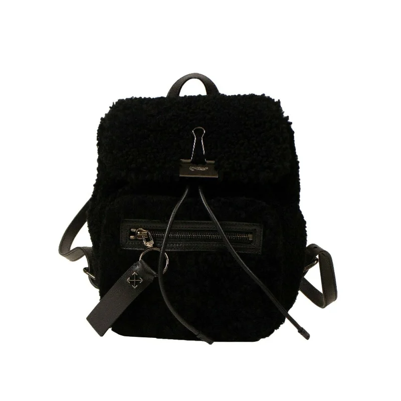 Women's Black 'Montone Binder' Mini Backpack