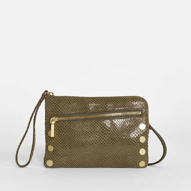 Women's Nash Small Crossbody Wristlet In Bistro Green Snake / Brushed Gold