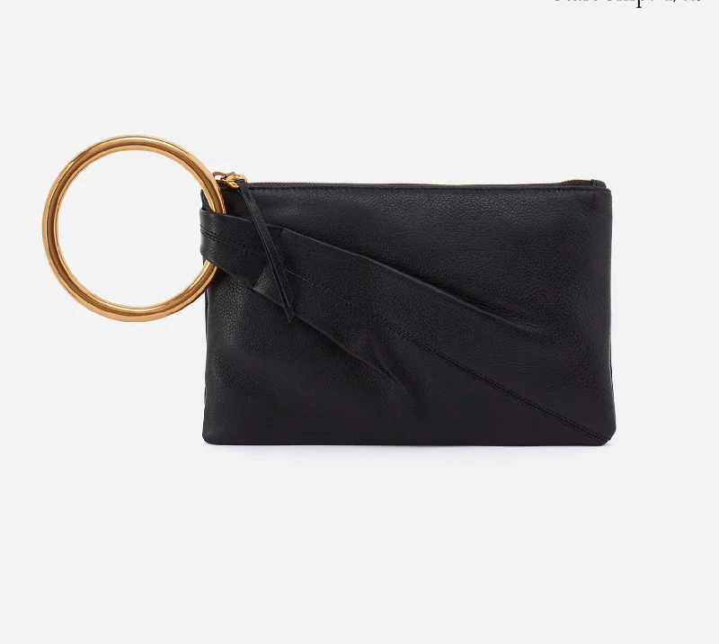 Women's Sheila Ring Clutch In Black